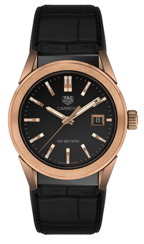TAG Heuer Carrera Quartz 36 Rose Gold / Black / Alligator